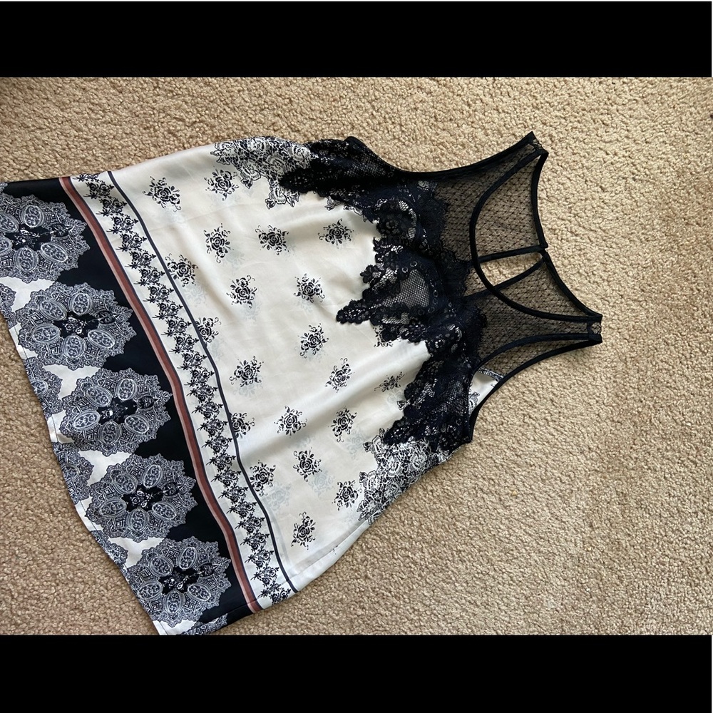 Silky dress tank top